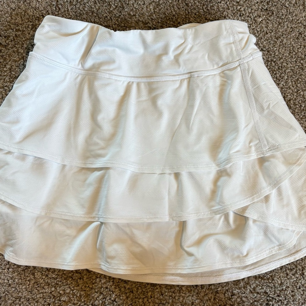 Athleta White Tiered Mini Skirt